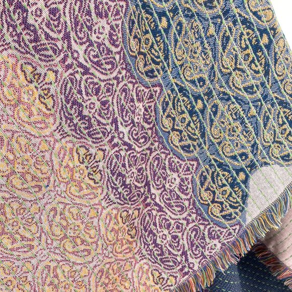 LAST ONE🌺Medallion Cozy Poncho in Lilac - Picture 6 of 7